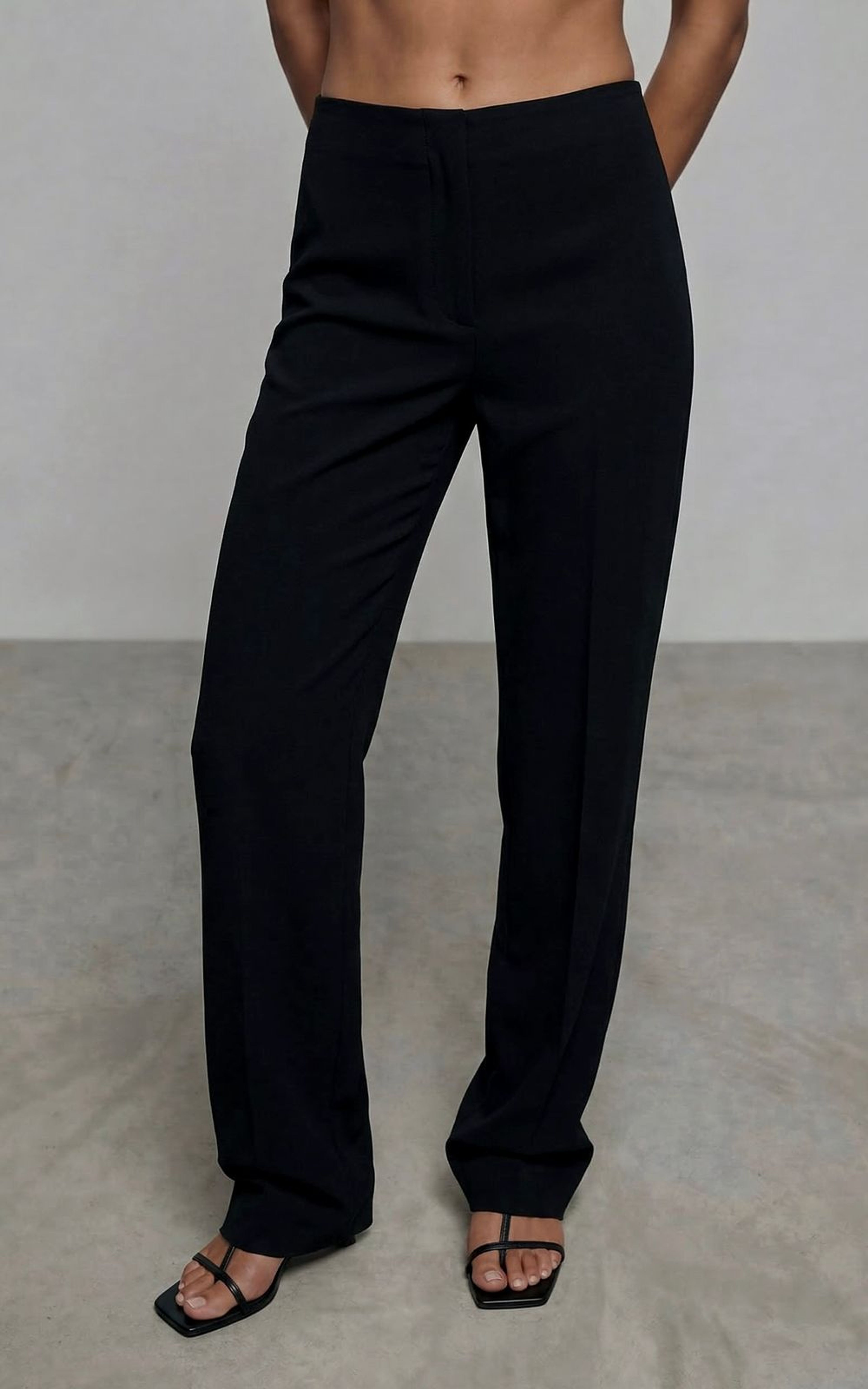Fitted Trousers with Front Creases