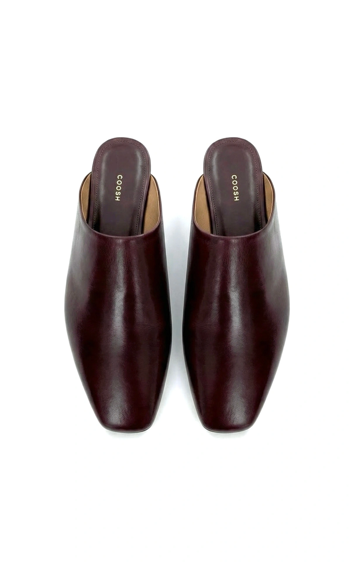 Square-Toe Leather Mules ALMA
