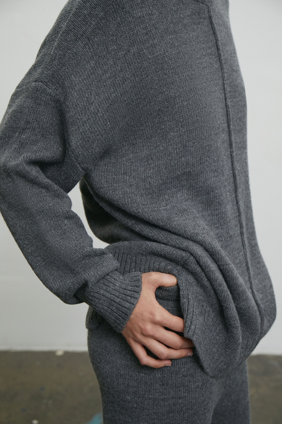 Knit Matching Set with Seam