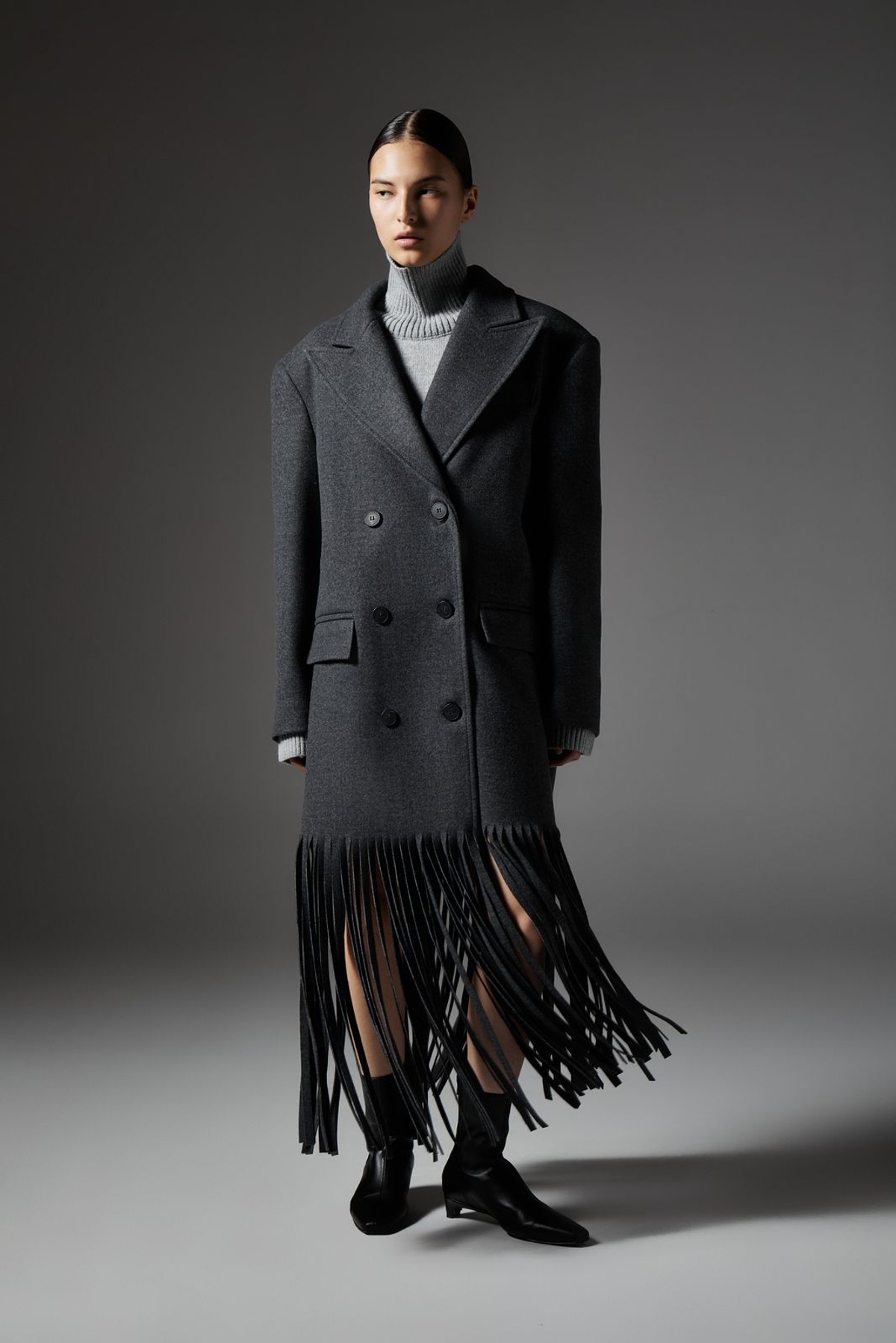 SHAY Coat with Fringe