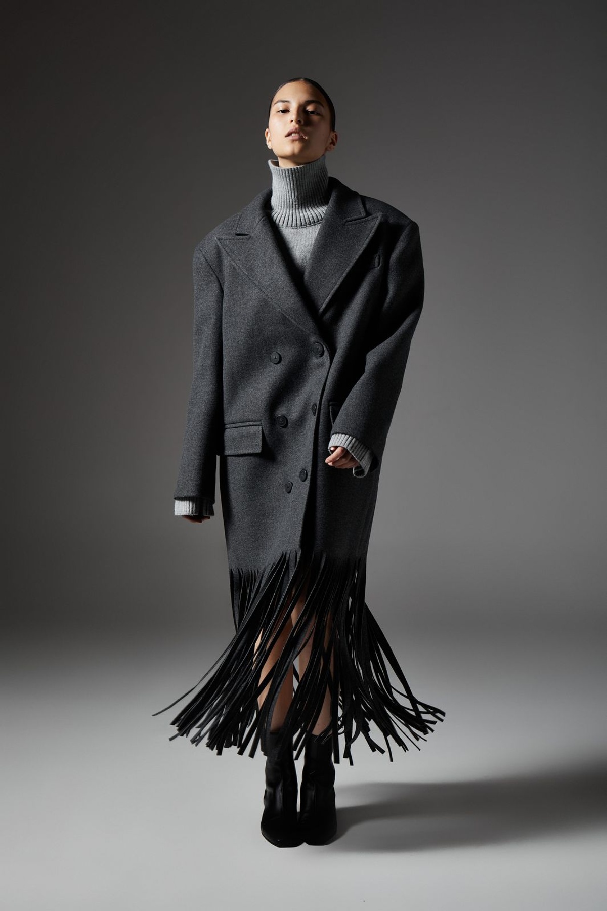SHAY Coat with Fringe