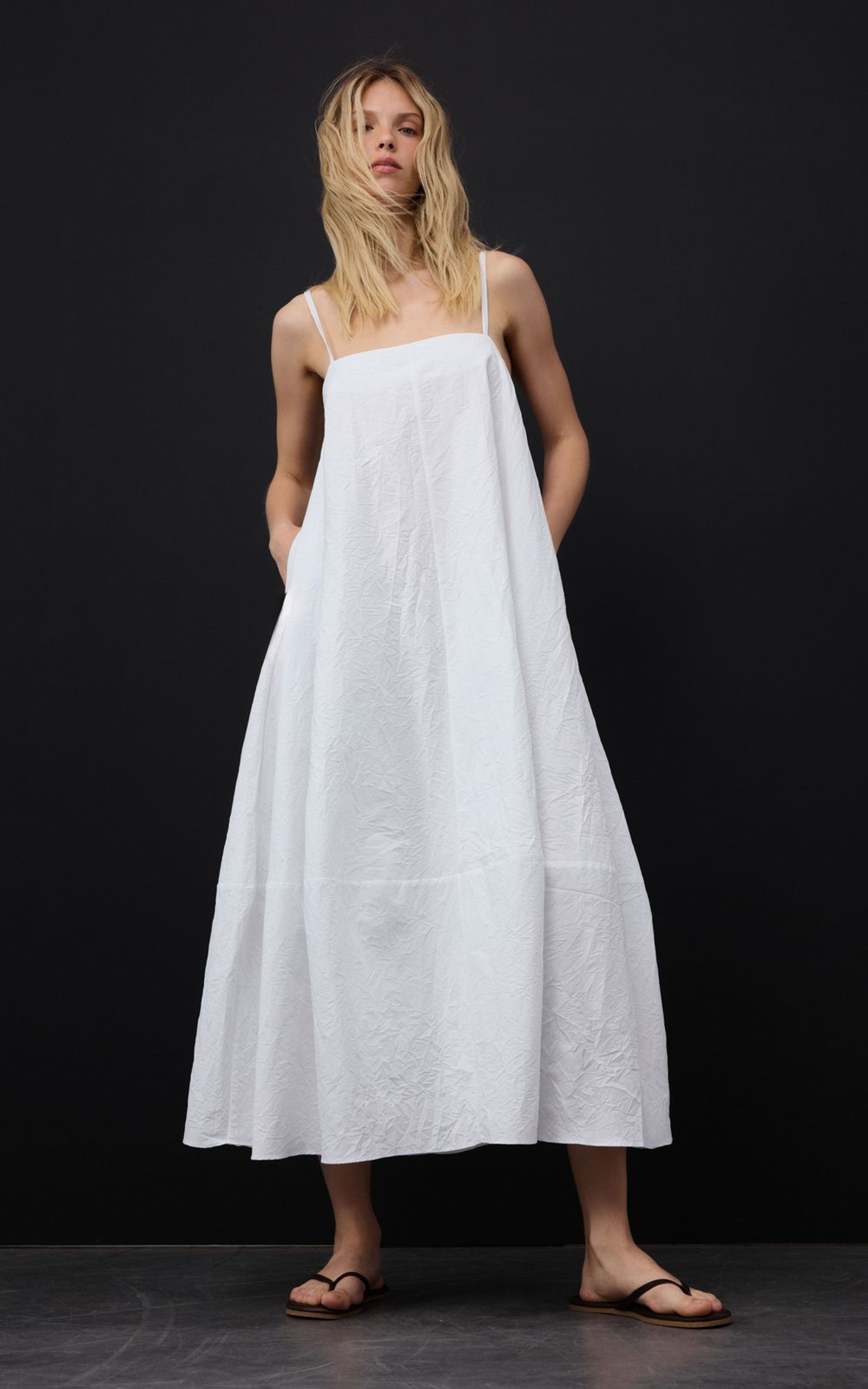 Maxi Cotton Sundress with Thin Straps