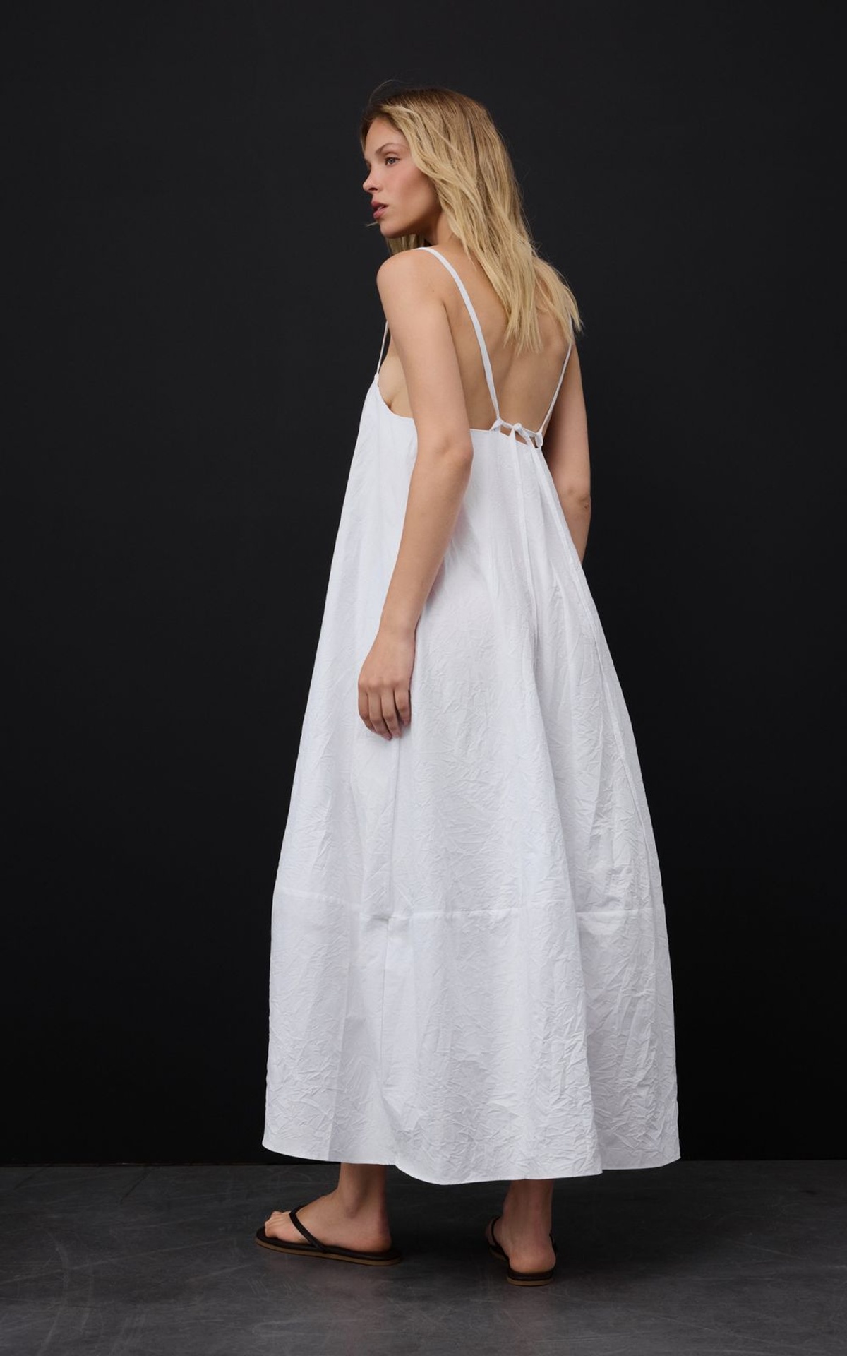Maxi Cotton Sundress with Thin Straps