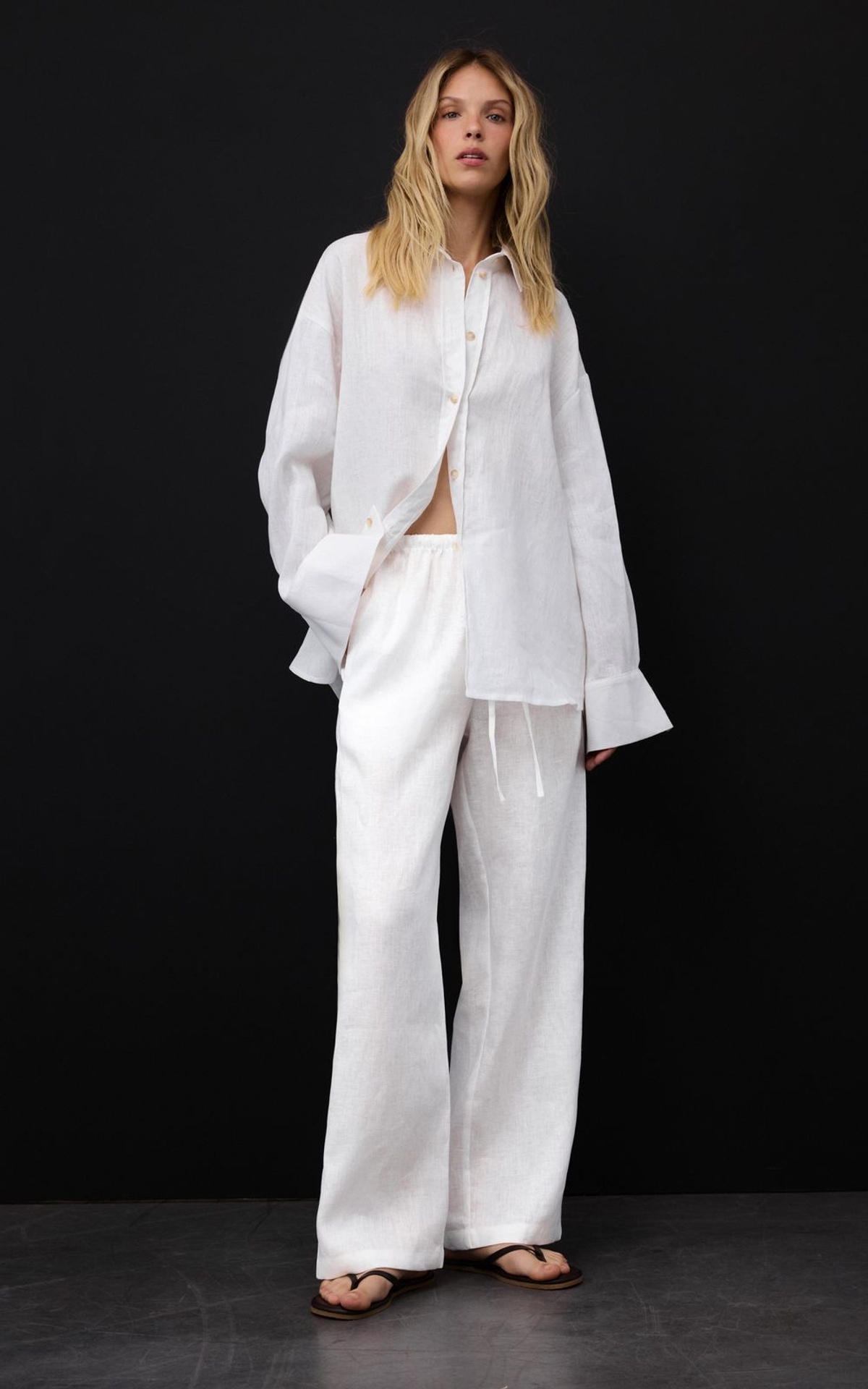 Elastic Waist Hemp Pants