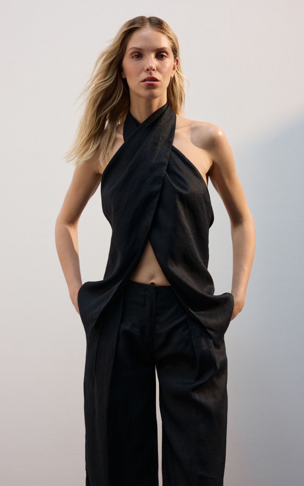 Long Top MIA with Accent Neckline 