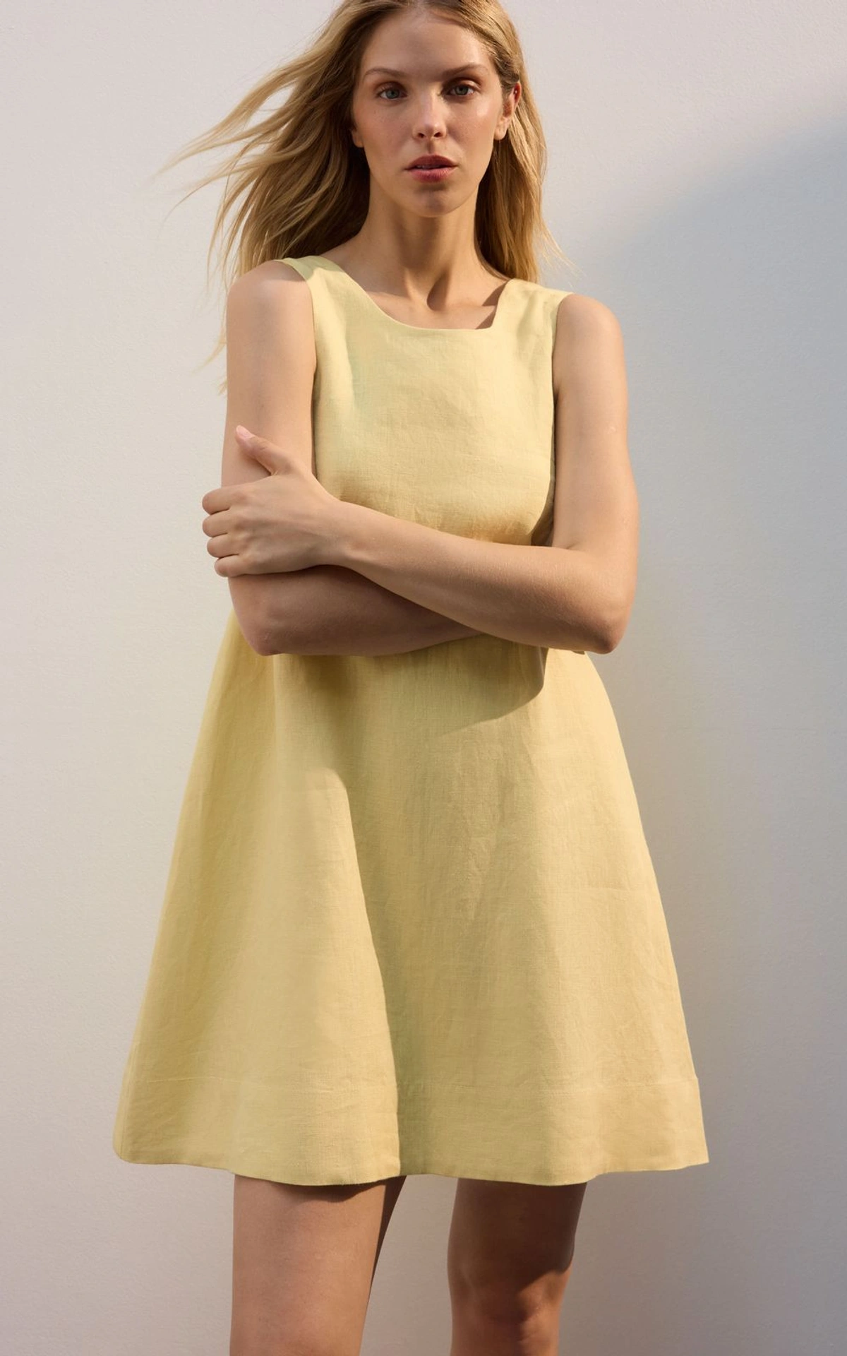 Linen A-Line Mini Dress