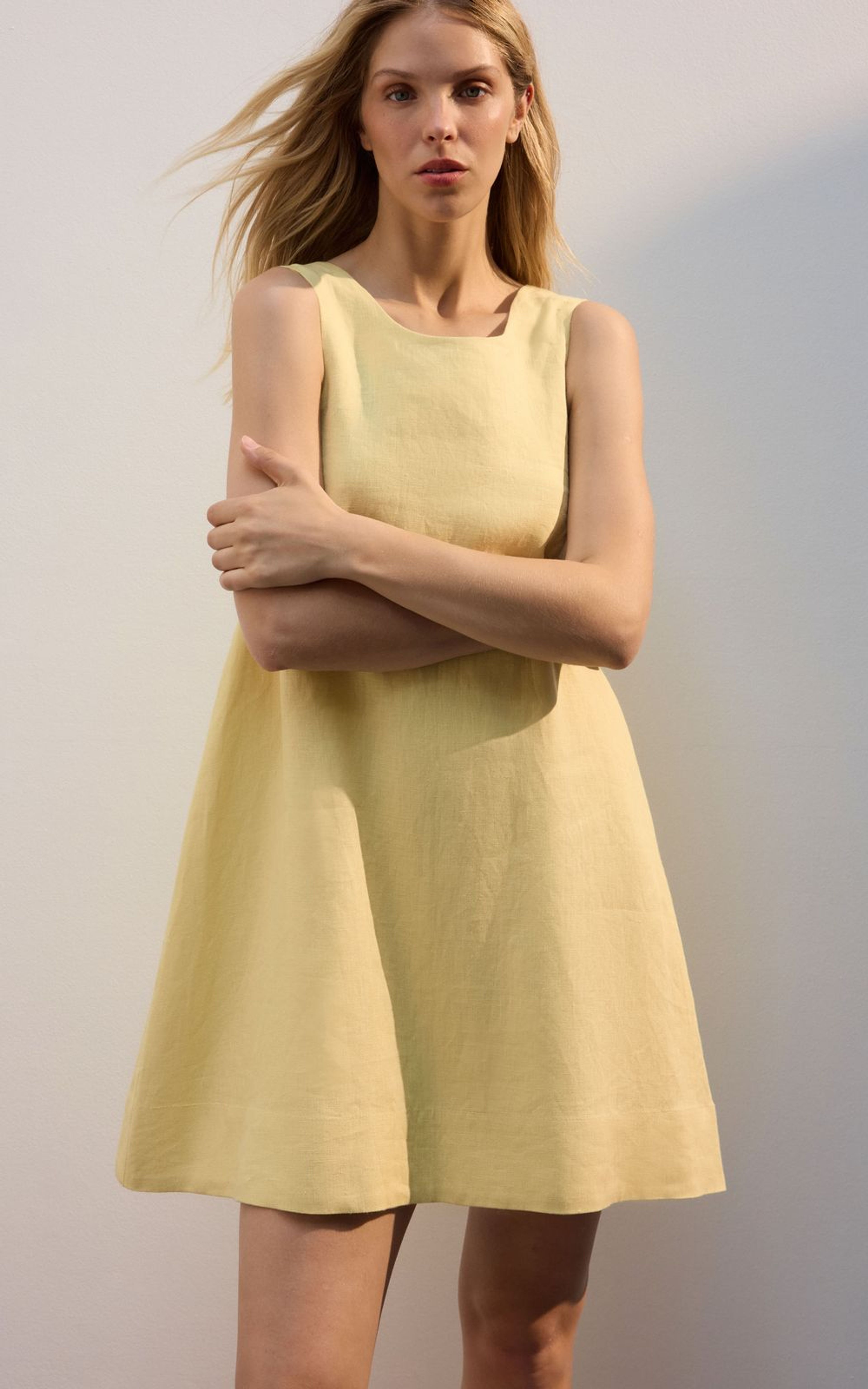 Linen A-Line Mini Dress