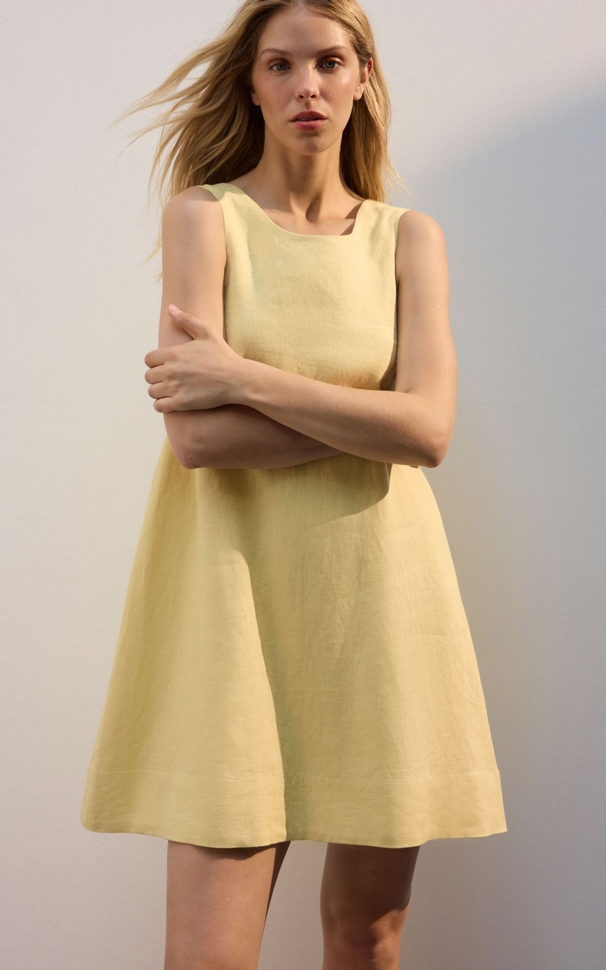 Linen A-Line Mini Dress
