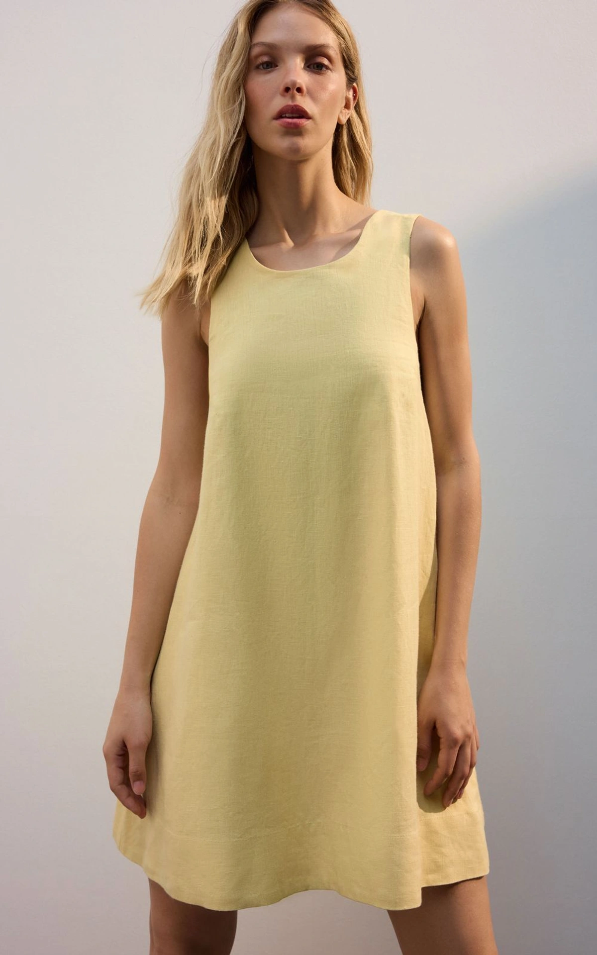 Linen A-Line Mini Dress