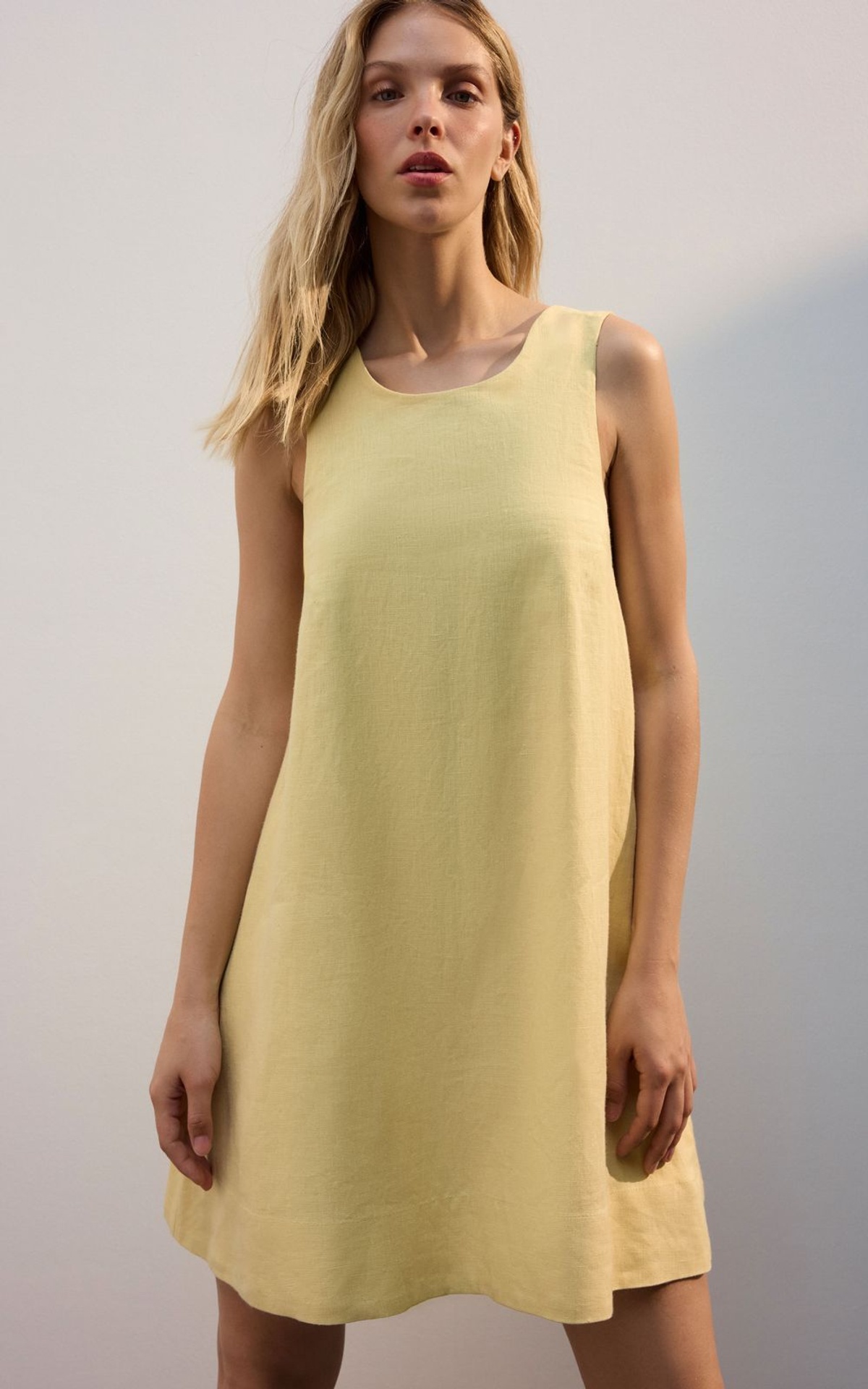 Linen A-Line Mini Dress