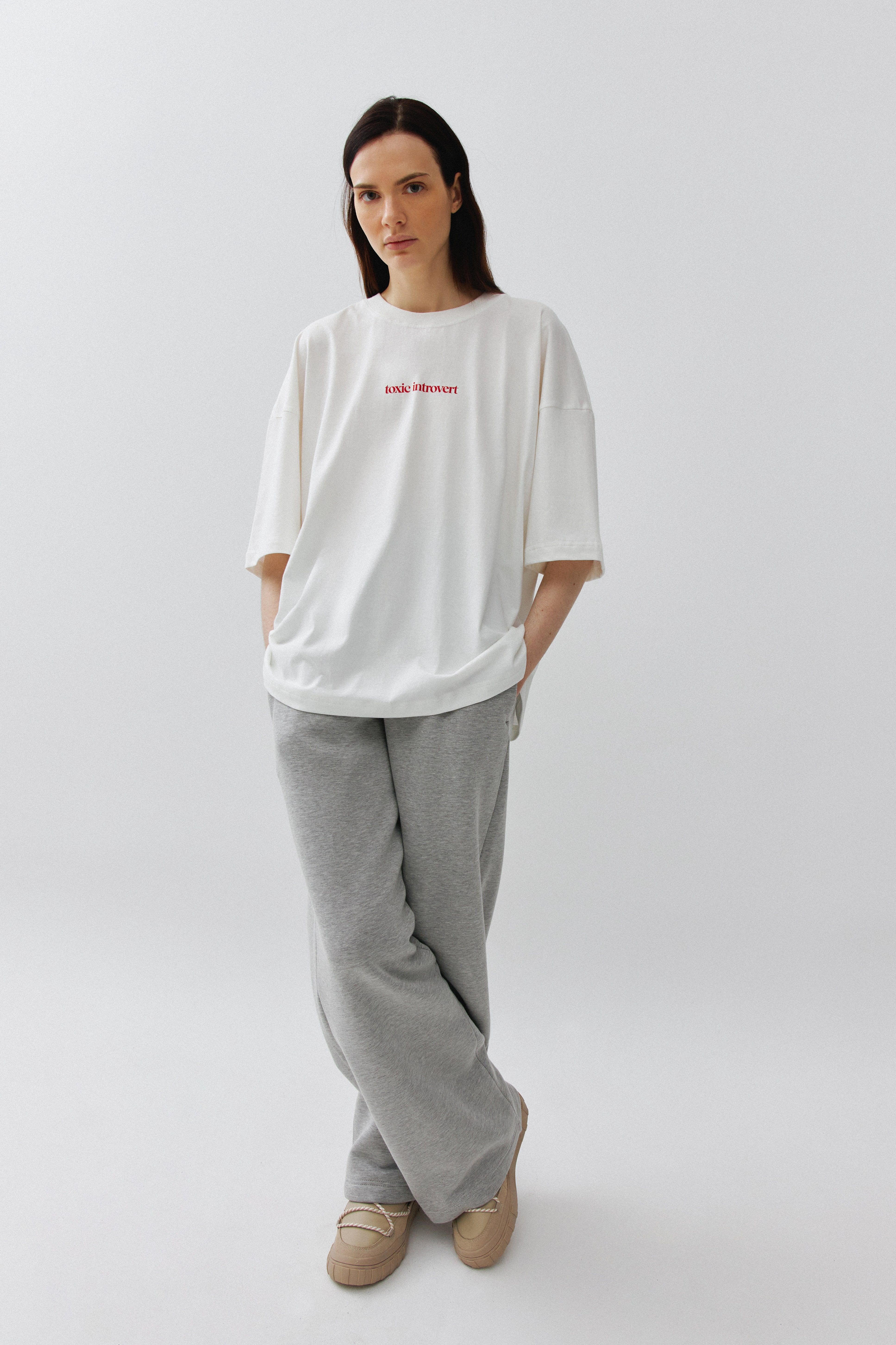 CELERI Cocoon Oversized Tシャツ　ホワイト CELERI Cocoon Oversized Tシャツ（Tシャツ／カットソー）｜Deuxieme